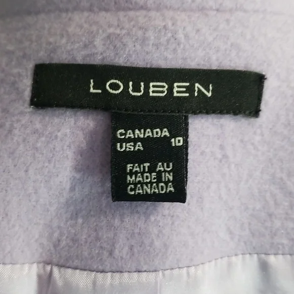 Louben made in Canada wool cashmere mix size 10. Lavender. Staple for capsule - Picture 10 of 13